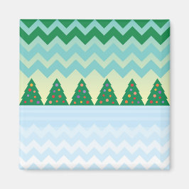 Kerstboom Chevron Scene Magneet