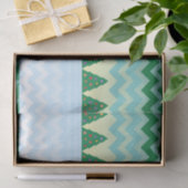 Kerstboom Chevron Scene Tissuepapier (Geschenk)