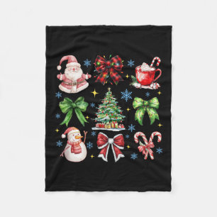 Kerstboom Coquette Bow Santa Claus Snoep Paja Fleece Deken