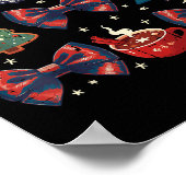 Kerstboom Coquette Bow Xmas Boys Kinder Poster (Hoek)