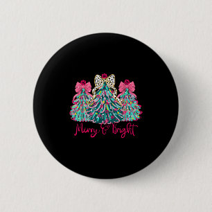 Kerstboom Coquette Merry And Bright Ronde Button 5,7 Cm