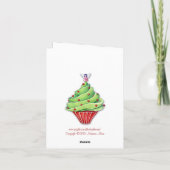 Kerstboom Cupcake Dank je wel Bedankkaart (Achterkant)