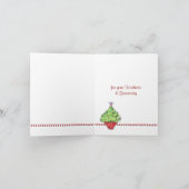 Kerstboom Cupcake Dank je wel Bedankkaart (Binnen)