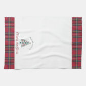 Kerstboom Custom Name Feliz Navidad Christmas Theedoek (Horizontaal)