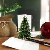 kerstboom Dank je bericht Gevouwen Kaarten