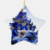 Kerstboom decoratie blauw  (Voorkant)
