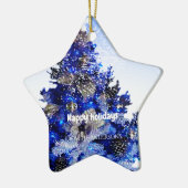 Kerstboom decoratie blauw  (Links)