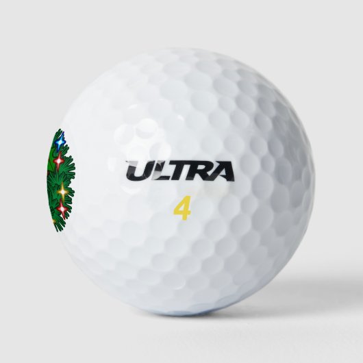 Kerstboom decoratie gouden klokken golfballen (Logo)