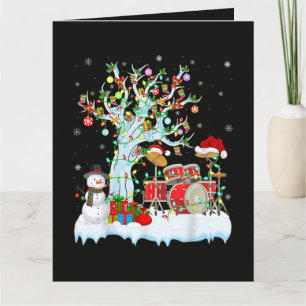 Kerstboom Decoratie Lichtjes Muzikale Trom Kerstmi Kaart