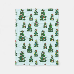 Kerstboom Decoratie Winter Sneeuw Kerstmis Vakanti Fleece Deken