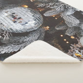 Kerstboom decoraties, feestelijke lichte achtergro sherpa deken (3/4)