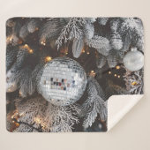 Kerstboom decoraties, feestelijke lichte achtergro sherpa deken (Voorkant (horizontaal))