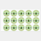 Kerstboom Decorating Eekhoorns Custom Labels (Vel)