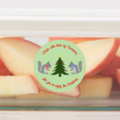 Kerstboom Decorating Eekhoorns Custom Labels (Aangebracht)