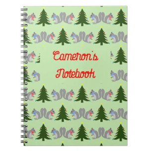 Kerstboom Decorating Eekhoorns Custom Notitieboek