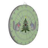 Kerstboom decoreren eekhoorns dartbord (Voorkant Links)