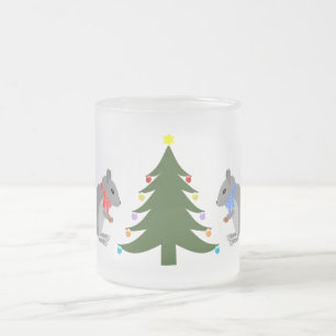 Kerstboom decoreren eekhoorns matglas koffiemok