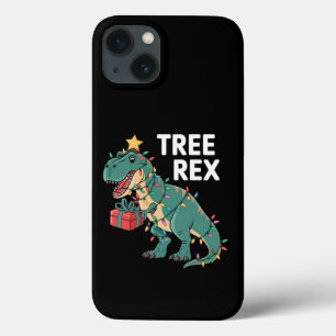 Kerstboom Dinosaur T-Rex Pyjama Kerstlichtjes iPhone 13 Hoesje