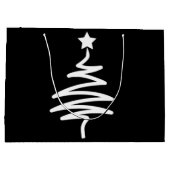 Kerstboom Doodle Cadeautas (Achterkant)