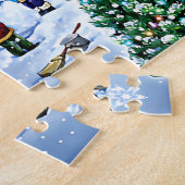 Kerstboom Dorp Decoreren Legpuzzel (Zijkant)