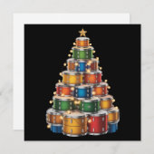 Kerstboom Drummer Feestdagenkaart (Voorkant / Achterkant)