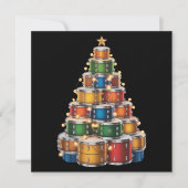 Kerstboom Drummer Feestdagenkaart (Voorkant)