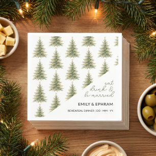 Kerstboom Eet, Drink en Wordt Getrouwd Servet