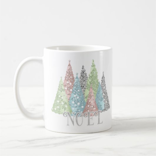 Kerstboom Elegant Glam Custom Name mok (Links)