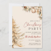 Kerstboom Elegant Goud Kerstfeest Kaart (Voorkant)