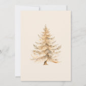 Kerstboom Elegant Goud Kerstfeest Kaart (Achterkant)