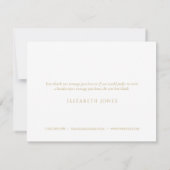 Kerstboom Elegant Goud Script Business Bedankkaart (Achterkant)