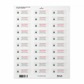 Kerstboom Elegante Retour Adres Labels (Full Sheet)