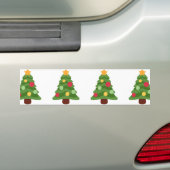 kerstboom emojis bumpersticker (Op auto)