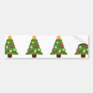 kerstboom emojis bumpersticker