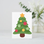 kerstboom emojis feestdagenkaart (Staand voorkant)