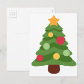 kerstboom emojis feestdagenkaart (Voorkant / Achterkant)