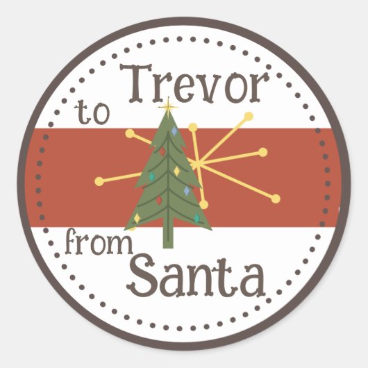 Kerstboom en Astro Star Gift Label Stickers (Voorkant)