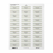 Kerstboom en Bauble Pattern Etiket (Full Sheet)