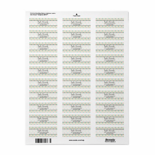 Kerstboom en Bauble Pattern Etiket (Full Sheet)