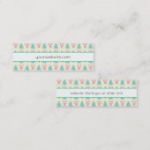 Kerstboom en Bauble Pattern Mini Visitekaartje (Voorkant / Achterkant)