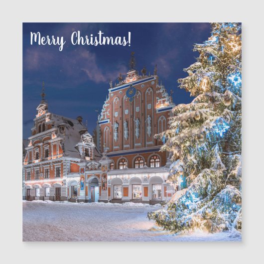 Kerstboom en Blackhead-huis in Riga (Voorkant)