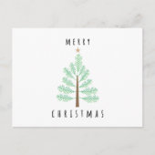 Kerstboom en Briefkaart voor sierfeestdagen (Voorkant)