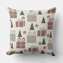 Kerstboom en cadeaudoos Patroon Kussen