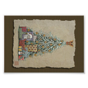Kerstboom en Cadeaus Foto Afdruk