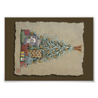 Kerstboom en Cadeaus Foto Afdruk