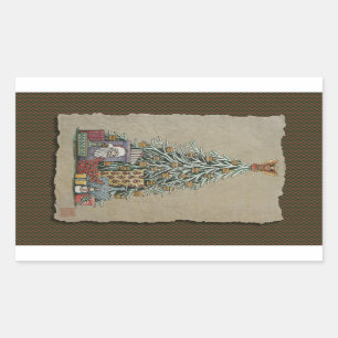 Kerstboom en Cadeaus Rechthoekige Sticker