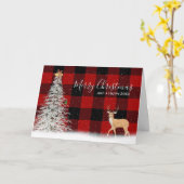 kerstboom en deer op de schaal kaart (Gele Bloem)