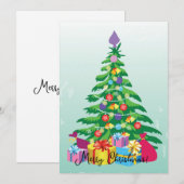 Kerstboom en geschenken kaart (Voorkant / Achterkant)