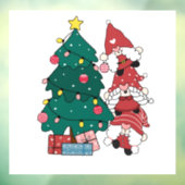 Kerstboom en kabouters raamsticker (Vel 3)