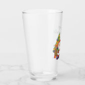 Kerstboom en Kerstman Vrolijk Kerstfeest Glas (Rechts)